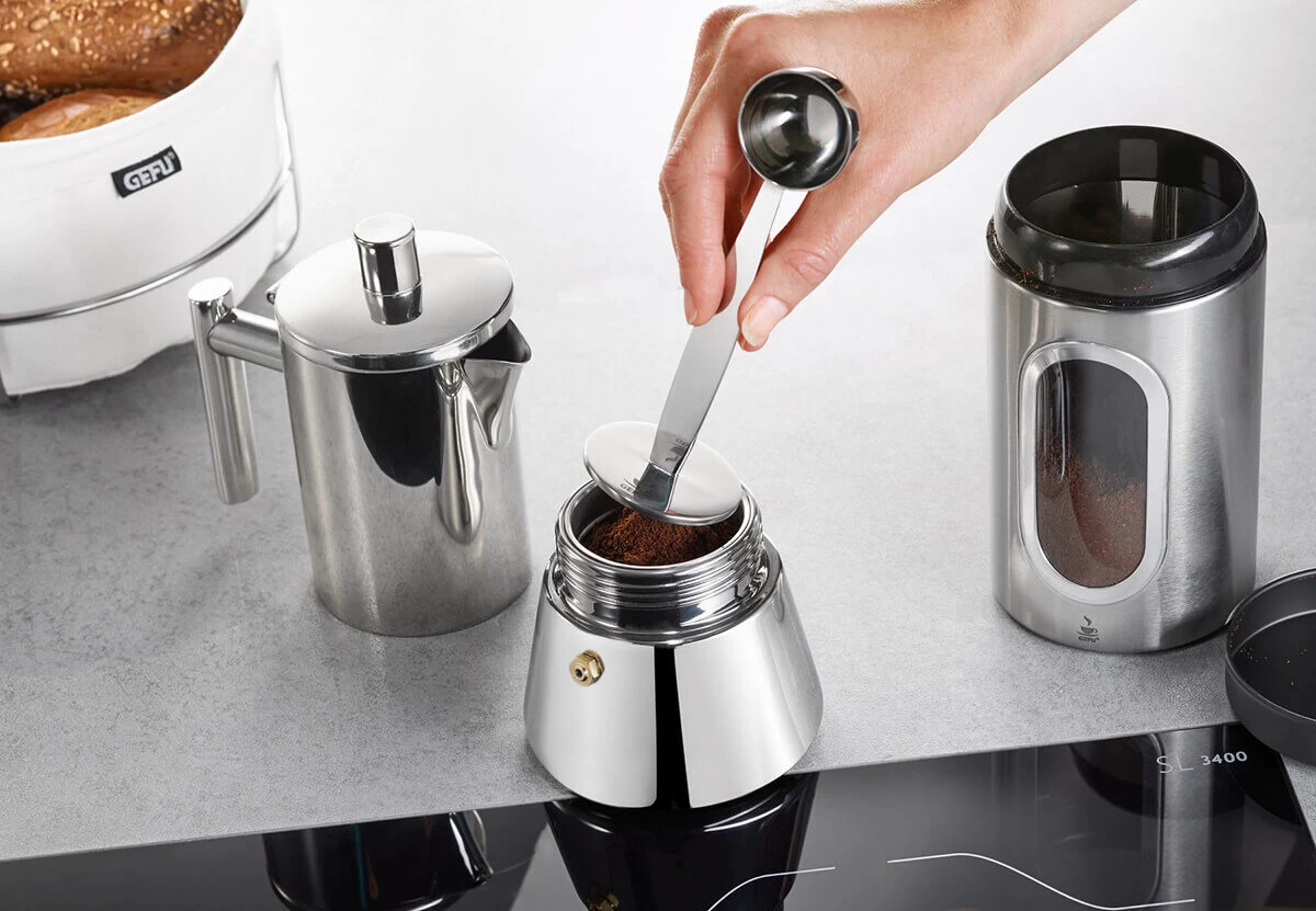 Gefu Tamino Koffietamper Met Maatlepel Rvs - Afbeelding 2