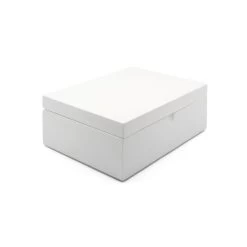 Bredemeijer Theedoos Met 4 Blikjes En Maatlepel Bamboe Wit