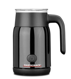 Gastroback Latte Magic Elektrische Melkopschuimer Rvs Zwart