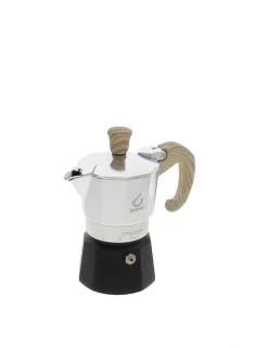 Forever Prestige Woody Mokapot 1-kops Aluminium Mat