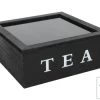 Oldenhof Theedoos Fluweel 9 Vakken Zwart Hout