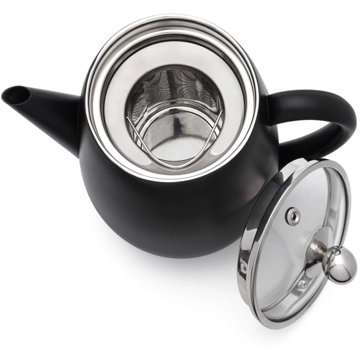 Bredemeijer Duet Eva Theepot 1,1 Liter Mat Zwart - Afbeelding 4